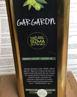 GARGARON Safir 0.03    asit..Erken hasat soğuk sıkım  özel üretim  ORGANİK  zeytinyağı.  5 Litre